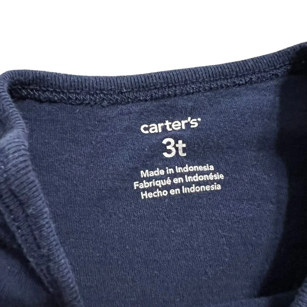 Carter's 3T Navy Ruffle Top